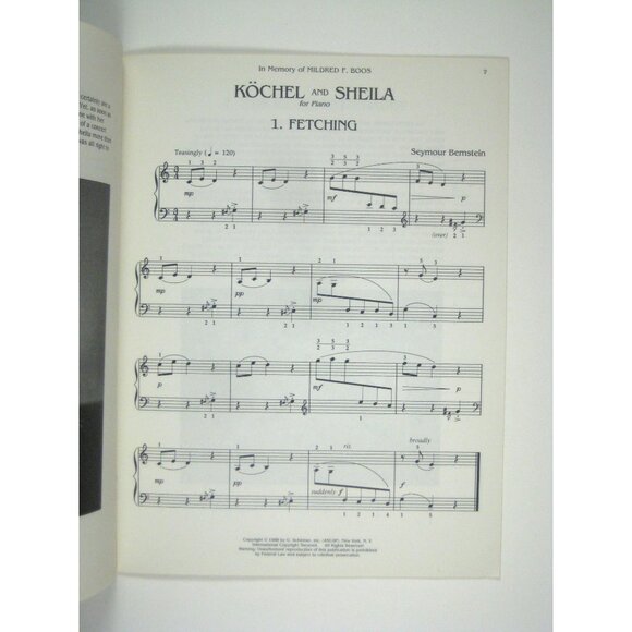 Köchel And Sheila Seymour Bernstein Piano Music Book Siamese Cats Feline - Picture 4 of 5